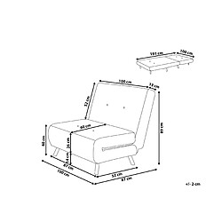 Avis Beliani Canapé-lit FARRIS Gris clair Velours