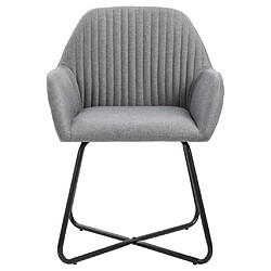 Avis Decoshop26 Lot de 2 chaises de salle à manger cuisine design moderne tissu gris clair CDS020488