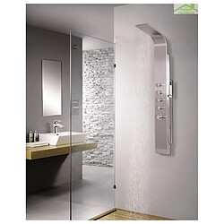 Karag Colonne de douche hydromassante GRANDE ELEA en acier inoxydable 165 cm