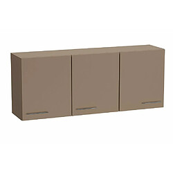 Avis Inside 75 Ensemble de rangement pont 3 portes taupe mat largeur 350 cm