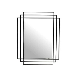 L'Héritier Du Temps Sublime Miroir Moderne Géométrique Glace Rectangle en Métal Noir 3x77x97cm 