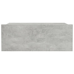 Acheter Maison Chic Table de chevet,Table de nuit,Table d'appoint pour salon flottante Gris béton 40x30x15 cm Aggloméré -MN51222