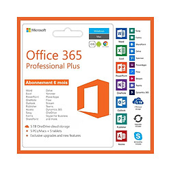 Microsoft Office 365 (PC, Mac, iOS, Android, Chromebook) - Validité 6-12 mois - A télécharger - Livraison rapide 7/7j