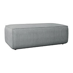 Vente-Unique Pouf en velours côtelé gris clair AMELIA