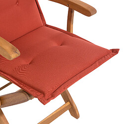 Acheter Beliani Lot de 2 chaises Bois Rouge foncé MAUI