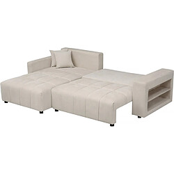 Acheter Palozi Sofa Canapé d'angle convertible tissu chenille 3 places - Trocadero - Crème