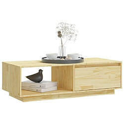 Avis vidaXL Table basse 110x50x33,5 cm bois de pin massif