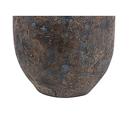 Beliani Céramique Vase décoratif 49 cm Marron Gris BRIVAS pas cher