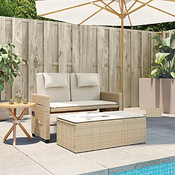 Avis Maison Chic Banc inclinable de jardin avec coussins| Banc d'extérieur beige résine tressée -GKD87485