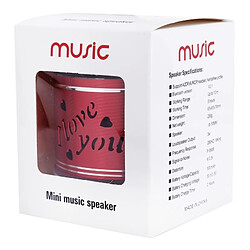 Wewoo Mini enceinte Bluetooth rouge Mini haut-parleur stéréo portable Bluetooth, avec microphone intégré et ampli LED RVB, Appels mains-libres de & Carte TF & AUX IN, Distance: 10m pas cher