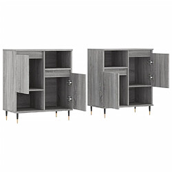 Acheter Maison Chic Ensemble de 2 Buffets,commode,console pour rangement sonoma gris bois d'ingénierie -MN86239