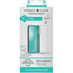 Acheter Force Case Coque pour Galaxy A25 Renforcée FEEL Système Tryax Inserts 3D Transparent