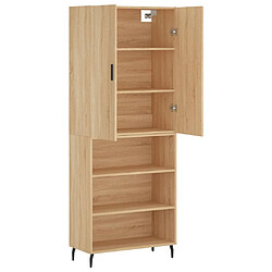 Avis vidaXL Buffet haut Chêne sonoma 69,5x34x180 cm Bois d'ingénierie