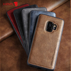 Avis Etui en PU style vintage marron pour votre Samsung Galaxy S9 SM-G960