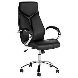 Acheter Beliani Chaise de bureau Cuir PU Noir FORMULA