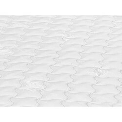 Vente-Unique Ensemble 140 x 190 cm sommier coffre blanc + matelas mousse ép.15cm - DANAE II de YSMÉE pas cher