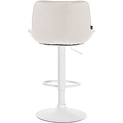 Non Lot de 2 tabourets de bar Vonore velours blanc pas cher