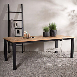 Venture Home Table de jardin extensible Panama noir.