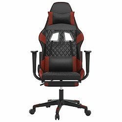 Avis Maison Chic Chaise de jeu, Chaise gaming avec repose-pied, Fauteuil gamer,Chaise de Bureau Noir/rouge bordeaux Similicuir -GKD11652