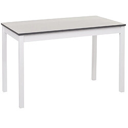 Mendler Ensemble de salle à manger HWC-F77, coin salon, style rustique-cottage, en bois massif, 110 cm ~ blanc-gris pas cher