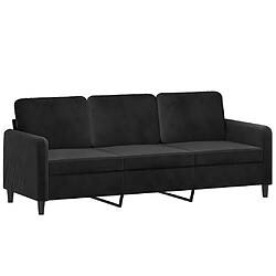 Avis vidaXL Ensemble de canapés 3 pcs avec coussins noir velours