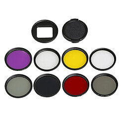 Wewoo Filtre rouge et jaune Violet pour GoPro HERO5 Sport Action Caméra Professionnel 52mm à Lentille CPL + UV + ND8 + ND2 + étoile 8 + + + FLD / Étanche Boîtier Anneau 