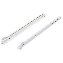 Hettich France Paire de coulisses FR602 HETTICH - 35 Kg - Blanc - L.400 mm - 41663