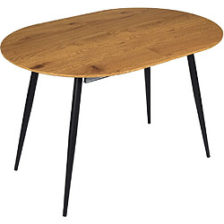 The Home Deco Factory Table repas extensible en métal et bois 4 à 6 personnes.