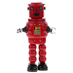 Red Wind Up Walking Roby Robot Toy Clock Clock Avec Des Cadeaux Clés à Wind Up Robot