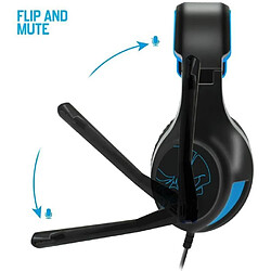 Spirit of Gamer CASQUE GAMER – ELITE-H20 – Casque Noir Audio Pro Gamer - Simili Cuir - Microphone Flip and Mute – Multiplateforme PS5 / XBOX X /