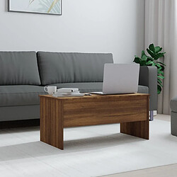 Avis Maison Chic Tabls basse,Table Console pour salon Chêne marron 102x50,5x46,5 cm Bois d'ingénierie -MN55553