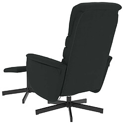 Maison Chic Fauteuil inclinable,Fauteuil luxe de relaxation de massage avec repose-pied noir similicuir -MN23345 pas cher