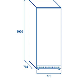 COOLHEAD Armoire Réfrigérée Negative Blanche Porte Pleine - 600 Litres - Cool Head