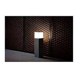 Leds C4 Borne Cubik, 60cm, aluminium et polycarbonate, gris urbain