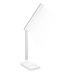 Universal Lampe de bureau à LED pliable avec port de charge USB - blanc (blanc) 