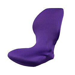 Housse de chaise d'ordinateur pivotant élastique Housse de protection de siège de bureau - violet