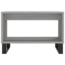 Avis vidaXL Table basse sonoma gris 60x50x40 cm bois d'ingénierie