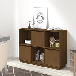 vidaXL Buffet Marron miel 110,5x35x80 cm Bois massif de pin