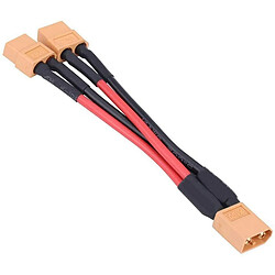 XT60 Câble adaptateur batterie parallèle Câble 14Awg pour Rc Lipo (1 femelle à 2 mâles), 1 pièce