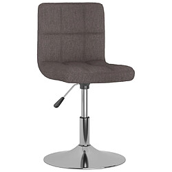 vidaXL Chaise pivotante de salle à manger Taupe Tissu