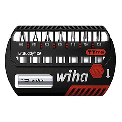 Wiha Coffret BitBuddy de 7 embouts TY 29 mm + 1 porte-embout magnétique (1xPH2-1xPZ1-1xPZ2-1xPZ3-1xT15-1xT20-1xT25)