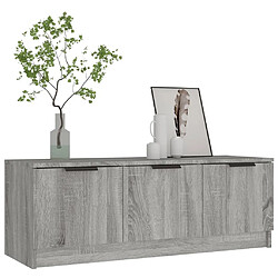 Maison Chic Meuble TV scandinave gris - Banc TV pour salon Sonoma 102x35x36,5 cm Bois d'ingénierie -MN17907 pas cher