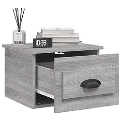 Acheter Maison Chic Table de chevet murale - Table de Nuit sonoma gris 41,5x36x28 cm