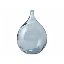 Avis Vente-Unique Vase Dame-Jeanne en verre recyclé 34L - H.56 cm - SILICE - Transparent bleuté