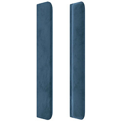 Acheter Maison Chic Tête de lit scandinave avec oreilles,meuble de chambre Bleu foncé 163x16x118/128 cm Velours -MN76354