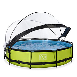 EXIT Piscine couverte Lime 360x76cm avec pompe filtrante - vert