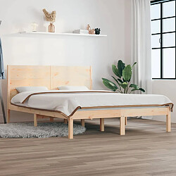 vidaXL Cadre de lit sans matelas 150x200 cm bois massif