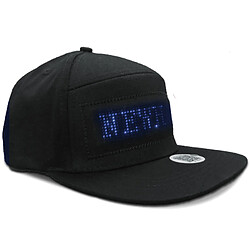 Casquette Connectéé Bluetooth Écran LED Personnalisable App Android iOS Noir YONIS