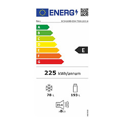 Réfrigérateur combiné intégrable à glissières 271l - BCSA285E4ZSN - BEKO