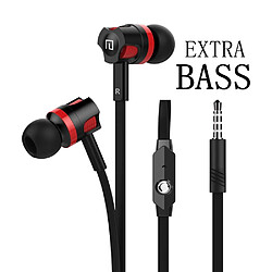 GUPBOO Casque Extra Bass Casque filaire 3,5 mm Casque de style nouilles Casque de sport auriculare pour Samsung 